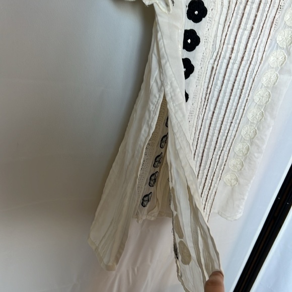 Anthropologie Floreat Veille Beaded Embroidered Peasant Top - Picture 6 of 11